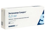 Энтекавир Сандоз, таблетки покрытые оболочкой пленочной 0.5 мг 30 шт