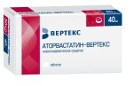Аторвастатин-Вертекс, таблетки покрытые пленочной оболочкой 40 мг 90 шт