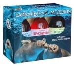 Набор подарочный, Байкальская мелодия (бальзам Жемчужина Сибири 100 мл + бальзам Дар Байкала 100 мл + сироп Брусничный с травами 100 мл) коробка